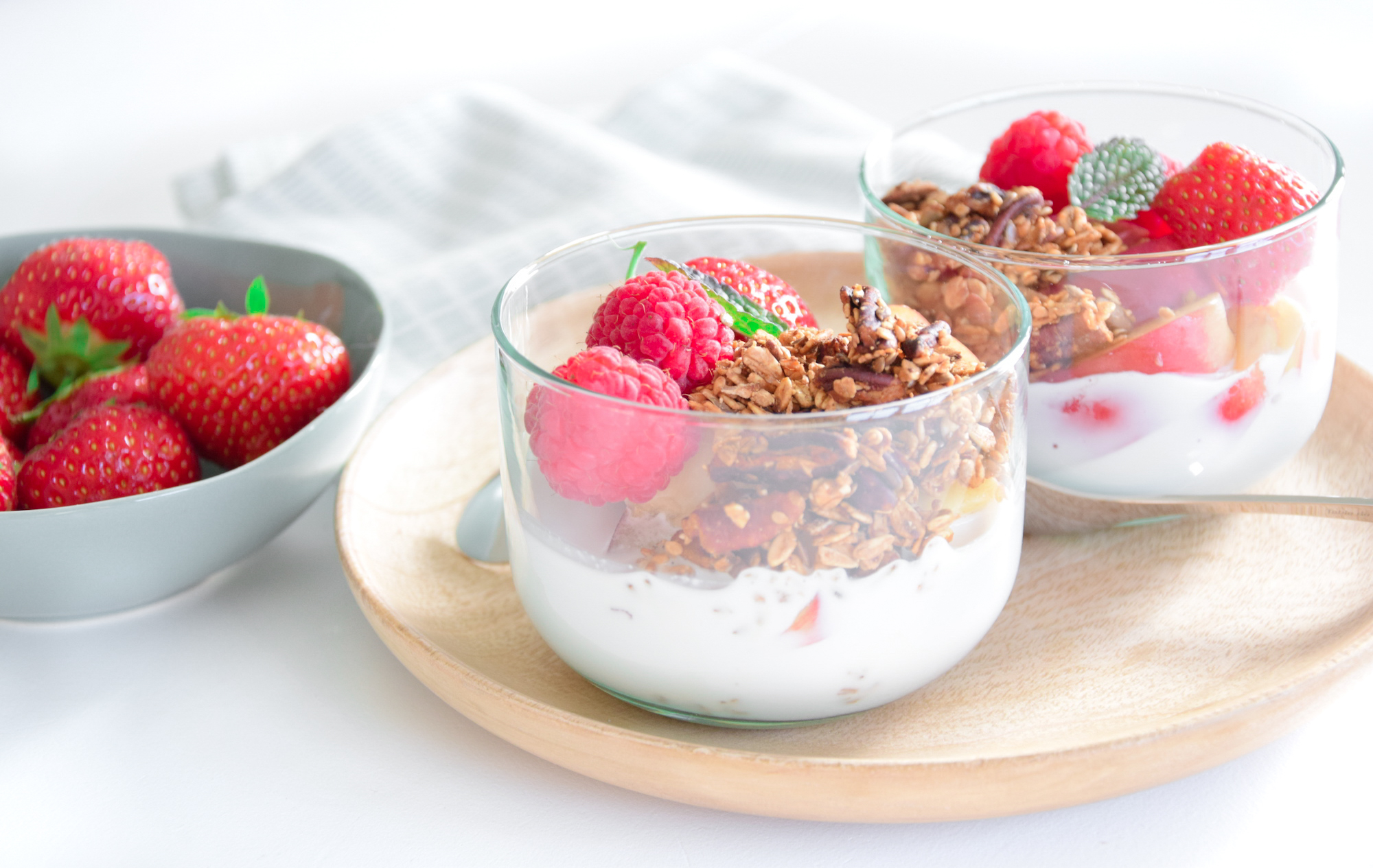 Summer fruit with XAVIES' granola and coconut milk - XAVIES’