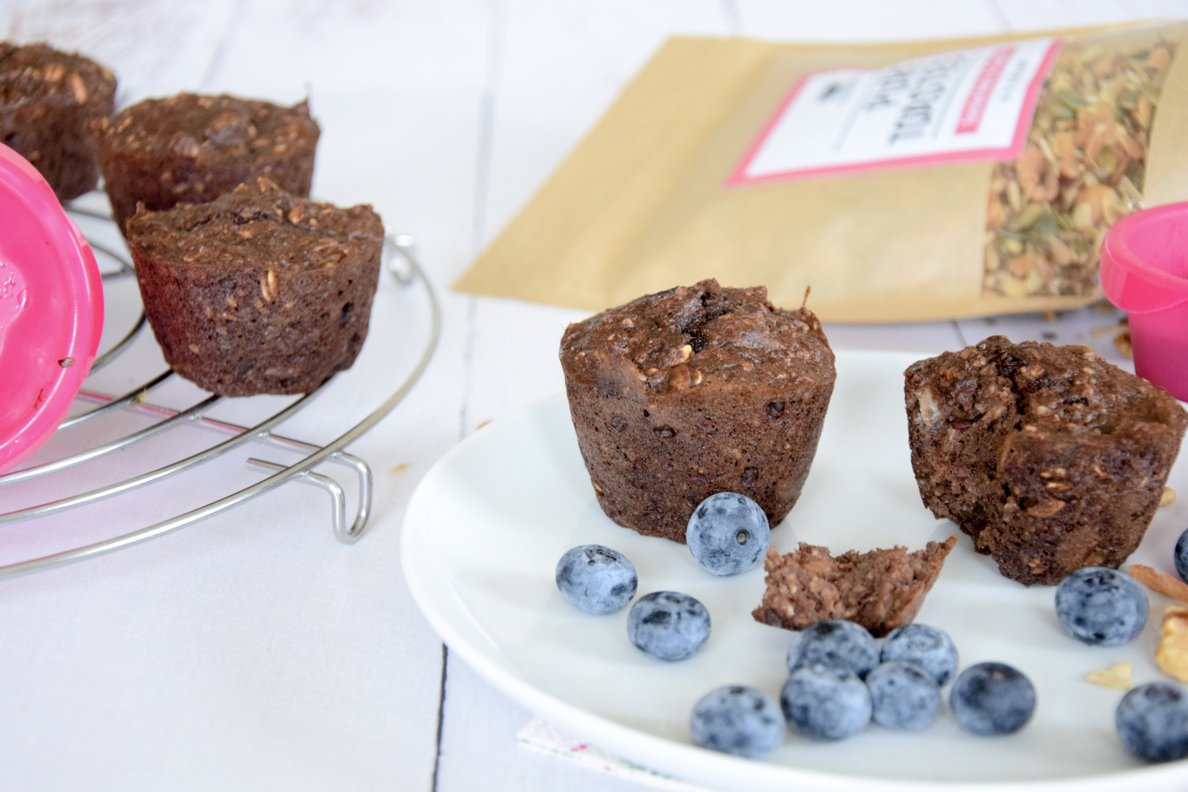 XAVIES' Pure Toasted Nuts Seeds chocolade cupcake