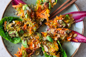 Asian lettuce cups with XAVIES' Toasted Nuts & Seeds 